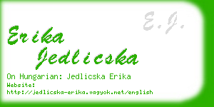 erika jedlicska business card